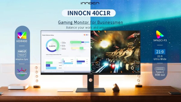 INNOCN 40C1R Monitor: Versatile, Ultra-Wide, for Working and Gaming 2