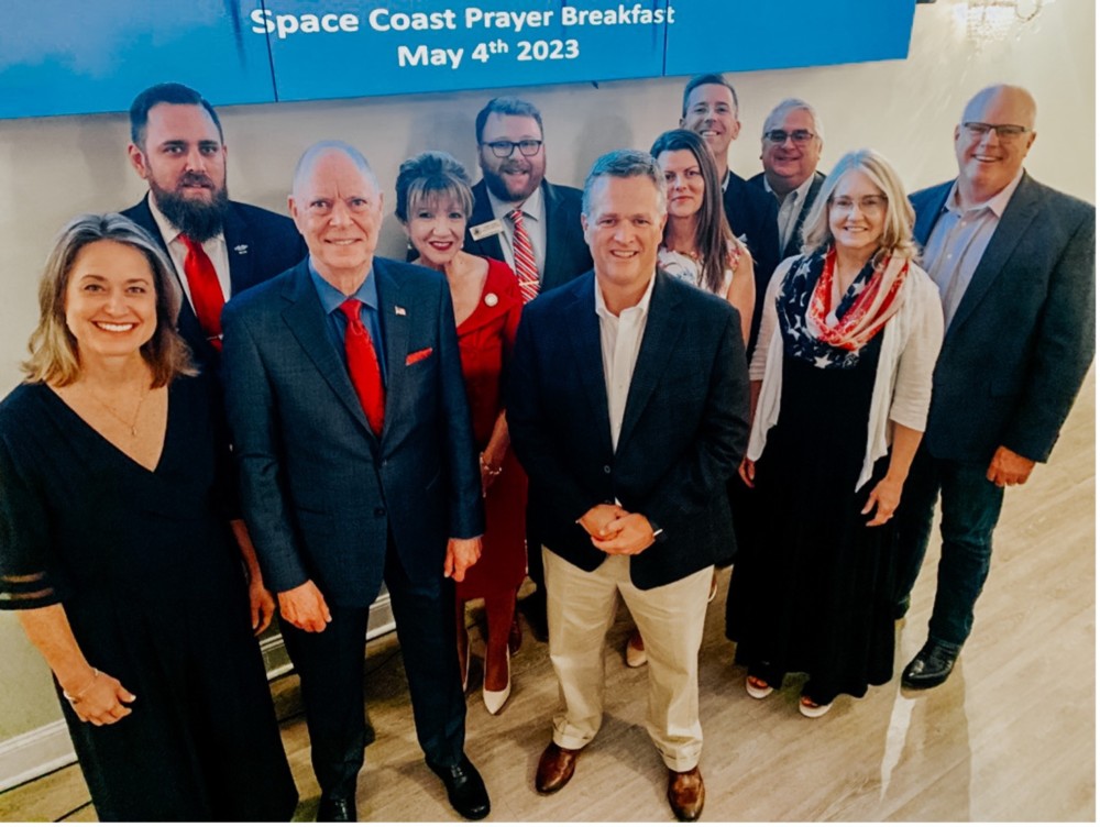 Christian Care Ministry/Medi-Share participates in the National Day of Prayer by sponsoring Space Coast Prayer Breakfast and hosting an employee event 2