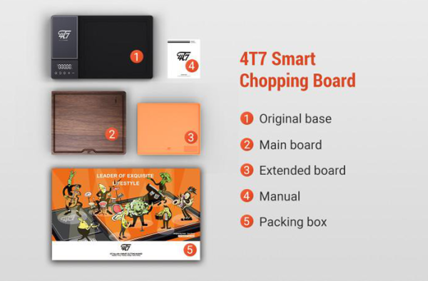 Introducing 4T7’s smart cutting board, a multifunctional, all-in-one cutting board designed to make cooking easy and fun 1