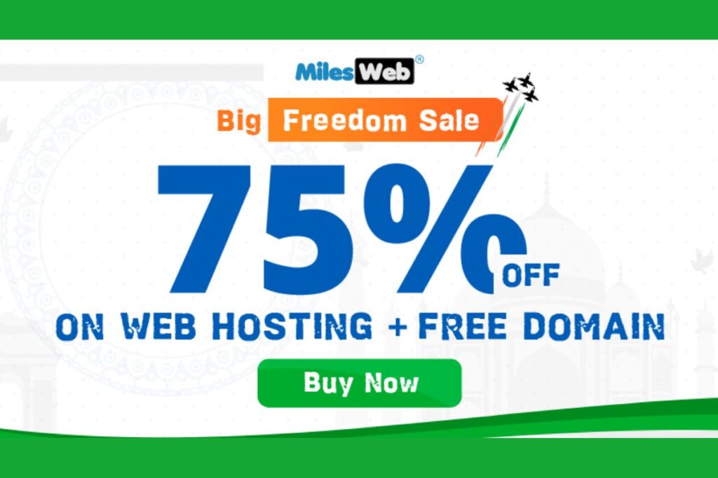 MilesWeb Announces the Biggest Independence Day Sale on Web Hosting 2