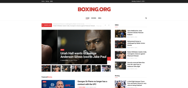 One central hub for boxing and MMA news is now available online at BOXING.ORG. 1