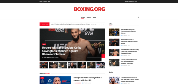 There is no better place to go for boxing and MMA news than BOXING.ORG. 1