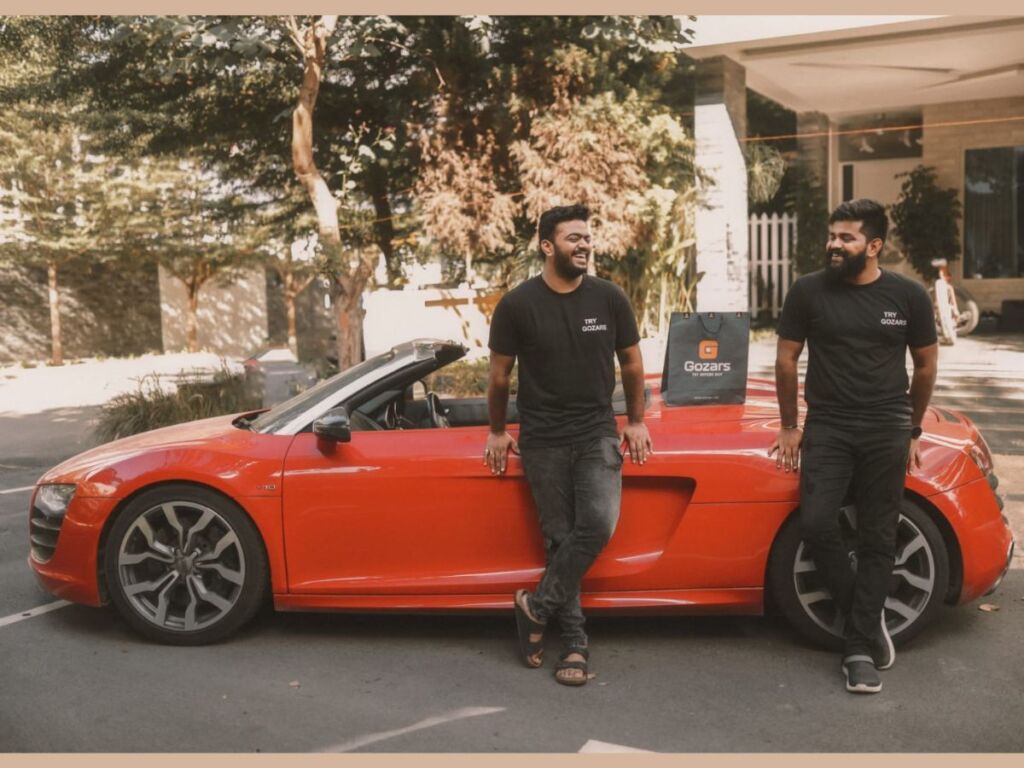 The founders of Gozars took a supercar to deliver their first order in Hyderabad, For the launch of their 3-hour fashion delivery 2