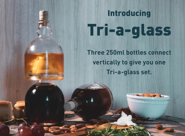 Chic glass bottle sets with future wine club memberships launch on Kickstarter 2