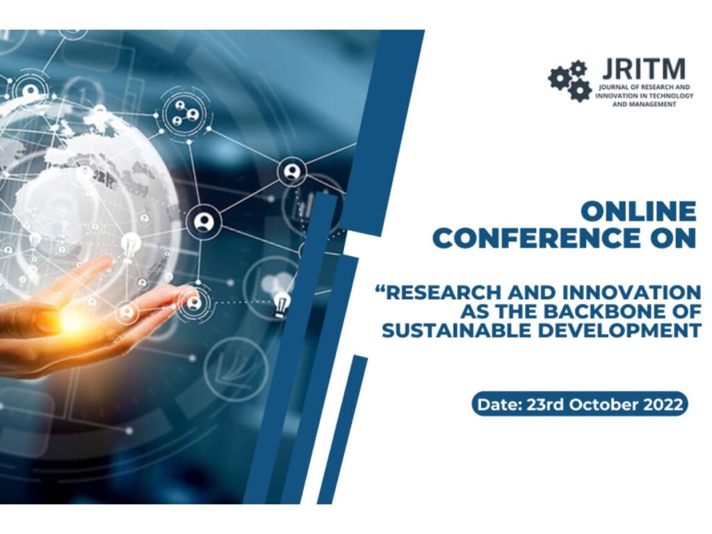Online Conference organised by JRITM on “Research and Innovation as the Backbone of Sustainable Development” 1
