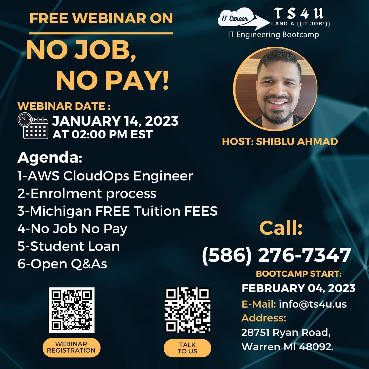 TS4U Starts AWS CloudOps Engineering Bootcamp with No Job No Pay promise for Students 1