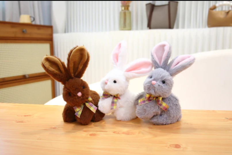 Plushland’s Easter Rabbit Holding Carrot Stuffed Animals make great Easter basket stuffers 8